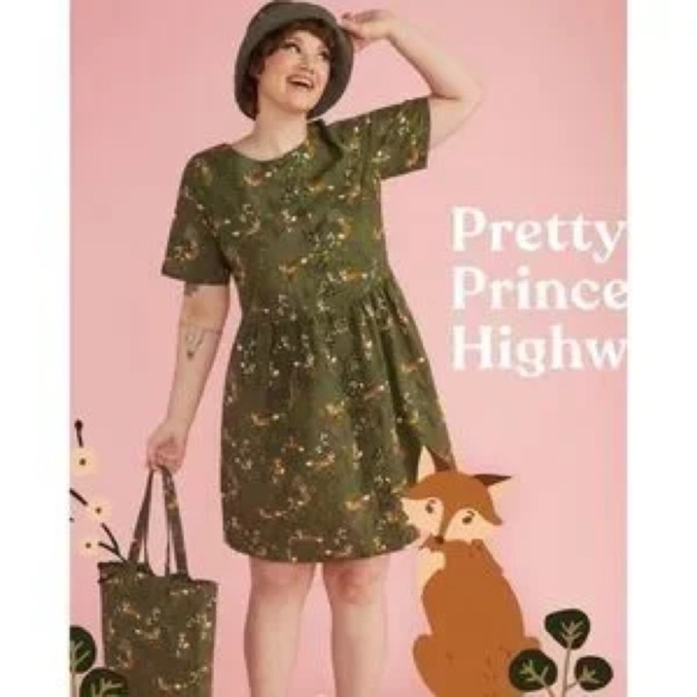 ModCloth x Princess Highway Linen Fox Dress